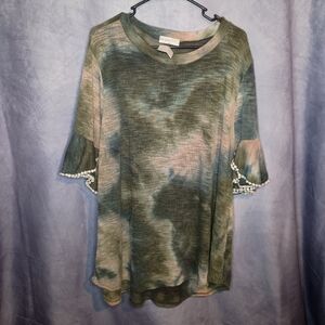 Perfect Peach NWT Tie Dye Tunic Boho Top